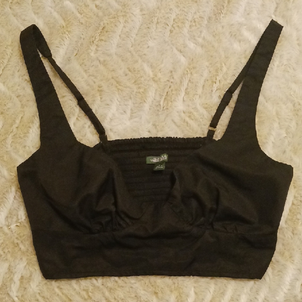 Black Cropped Tank Top